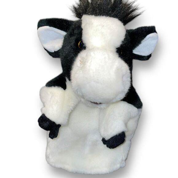 Douglas Hand Puppet Cow Arabella Plush Stuffed Animal Pretend Cuddle Toys 11" - Picture 3 of 12